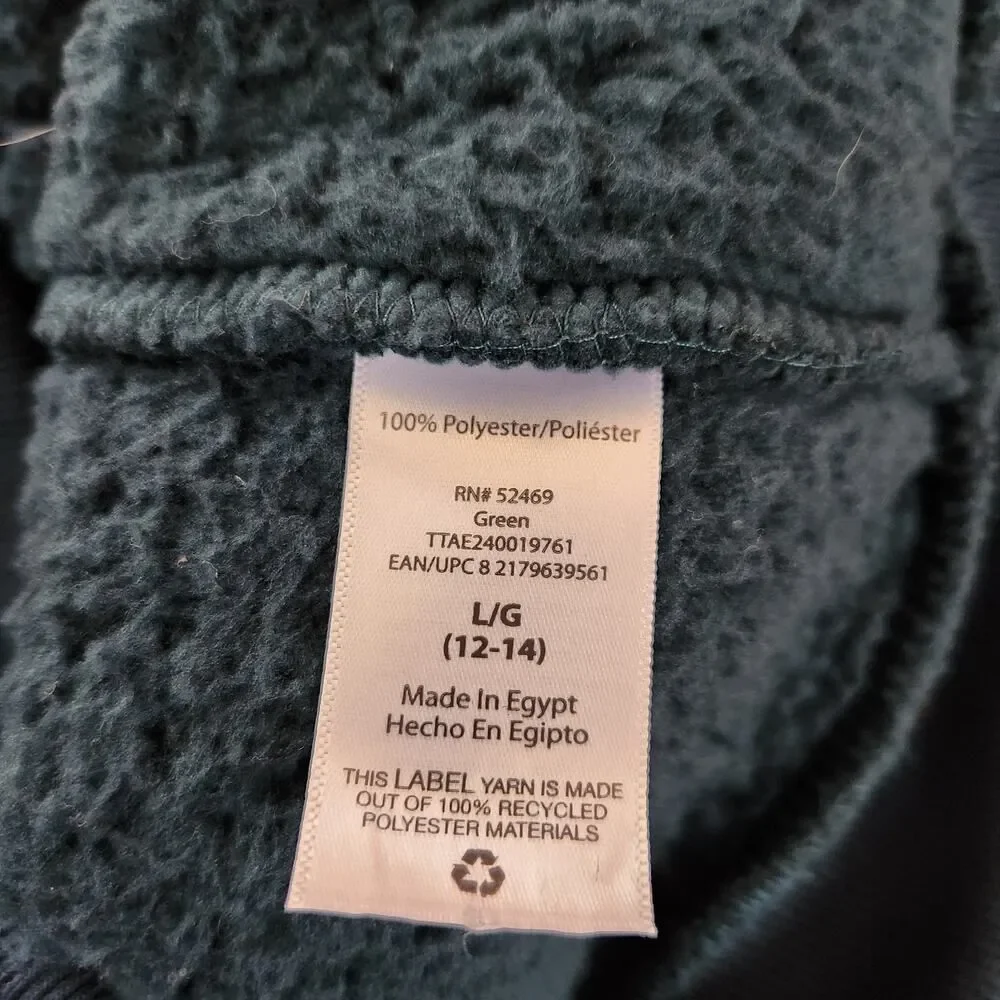 Time & Tru Sweater Vest Zip Front Women's Large Green Pockets Warm Light Weight